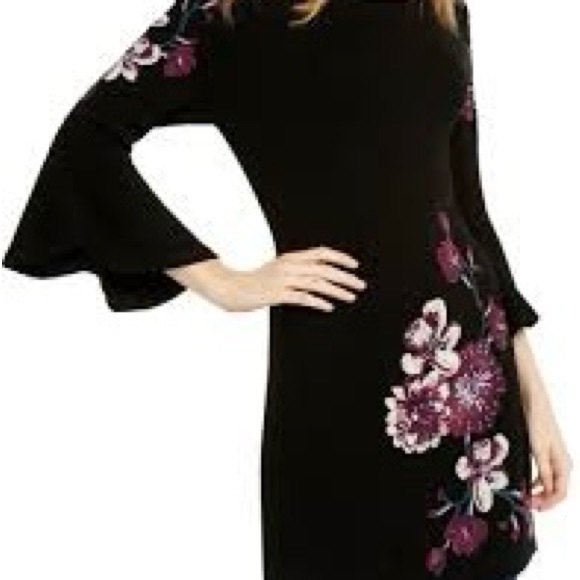 Inc International Concepts Plus  Black Embroidered Tunic Sweater. Bell-Sleeve 2X - Picture 6 of 6